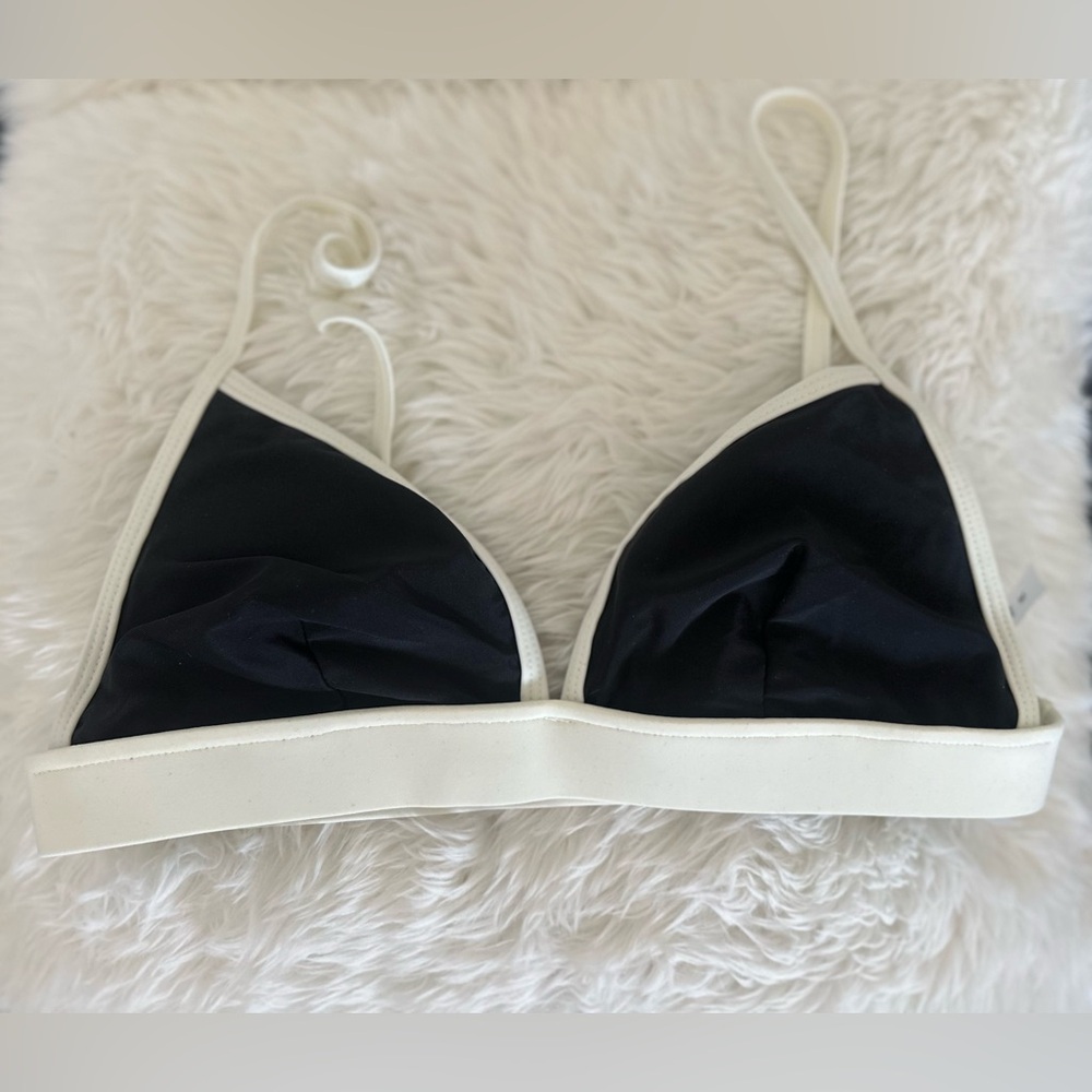 Black and White Bathing Suit Top